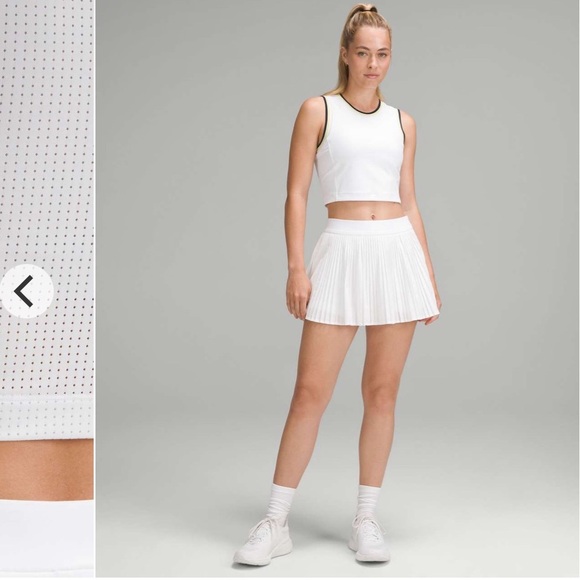 LULULEMON Varsity Scoop-Neck Cropped Tennis Tank Top Medium Support, B/C Cup NWT - Picture 5 of 14